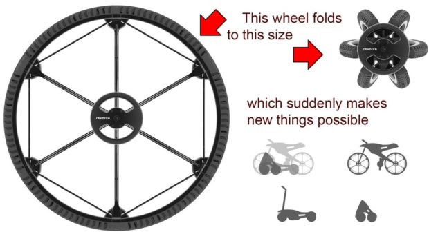 Немецкий дизайнер создал складное колесо